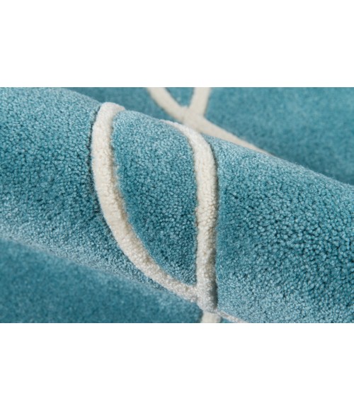 Momeni Bliss Area Rug BS-12 Teal 2'3 X 8' Runner