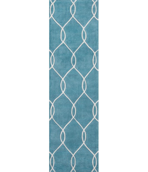 Momeni Bliss Area Rug BS-12 Teal 2'3 X 8' Runner
