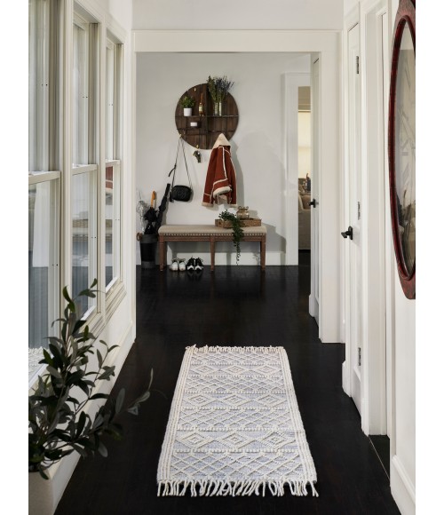 Momeni Boulder Blue Rug BOU-4 5 ft. X 8' Rectangle - Rugs Town Momeni Boulder Blue BOU-4 5 ft. X 8' Rectangle Rug