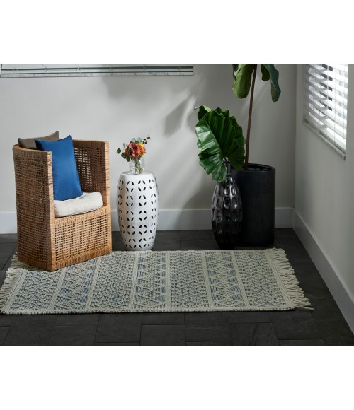 Boulder BOU-4 Blue 2'3" X 8' Runner Momeni Boulder BOU-4 Blue 2'3" X 8' Runner Area Rug