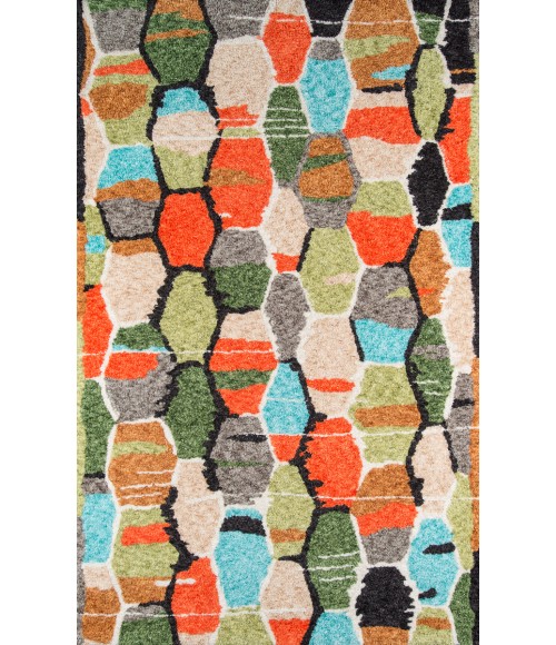 Bungalow Area Rug Momeni Bungalow Area Rug BUN-3 Tiles Multi 5' X 7'6