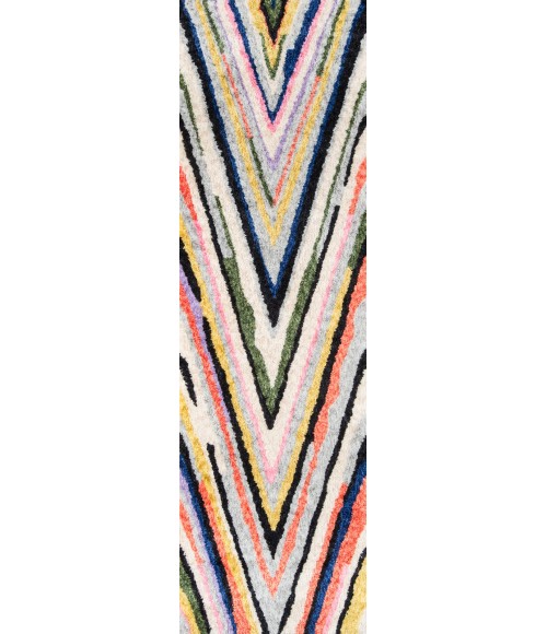 Bungalow Area Rug Momeni Bungalow Area Rug BUN-4 Notch Multi 2'3 X 8' Runner
