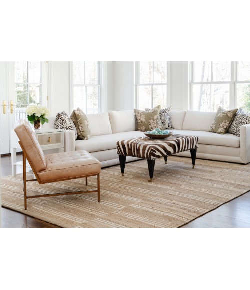Crescent Area Rug Momeni Crescent Area Rug CRE-1 Broken Stripe Natural 8' X 10'