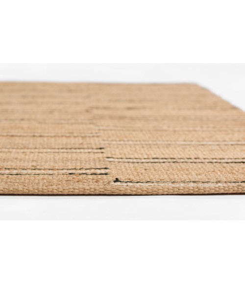 Crescent Area Rug Momeni Crescent Area Rug CRE-2 Broken Stripe Natural 3'6 X 5'6
