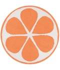 Cucina Area Rug Momeni Cucina Area Rug CNA-1 Orange Orange 3' X 3' Round