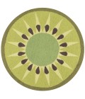 Cucina Area Rug Momeni Cucina Area Rug CNA-2 Kiwi Green 3' X 3' Round