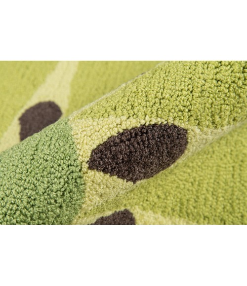 Cucina Area Rug Momeni Cucina Area Rug CNA-2 Kiwi Green 3' X 3' Round