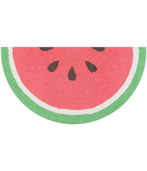 Cucina Area Rug Momeni Cucina Area Rug CNA-3 Watermelon Red 1'6 X 3' Half Moon