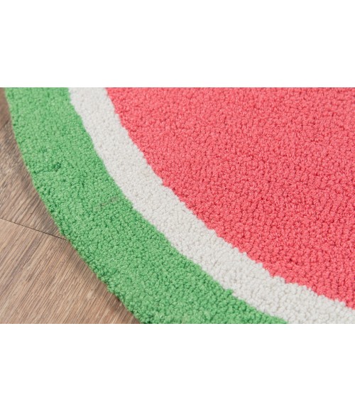 Cucina Area Rug Momeni Cucina Area Rug CNA-3 Watermelon Red 1'6 X 3' Half Moon