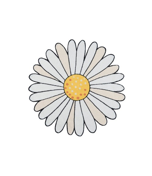 Cucina Area Rug Momeni Cucina Area Rug CNA-8 Daisy Ivory 3' X 3' Round