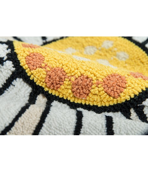 Cucina Area Rug Momeni Cucina Area Rug CNA-8 Daisy Ivory 3' X 3' Round