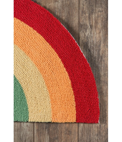 Cucina Area Rug Momeni Cucina Area Rug CNA12 Rainbow Multi 1'5 X 2'10 Half Moon
