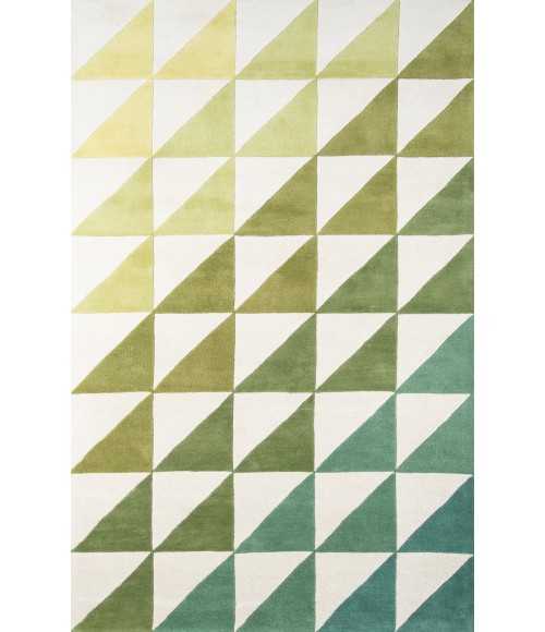 Momeni Delmar Area Rug DEL-6 Agatha Side Triangle Lime 3'6 X 5'6