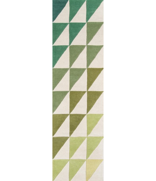 Momeni Delmar Area Rug DEL-6 Agatha Side Triangle Lime 3'6 X 5'6
