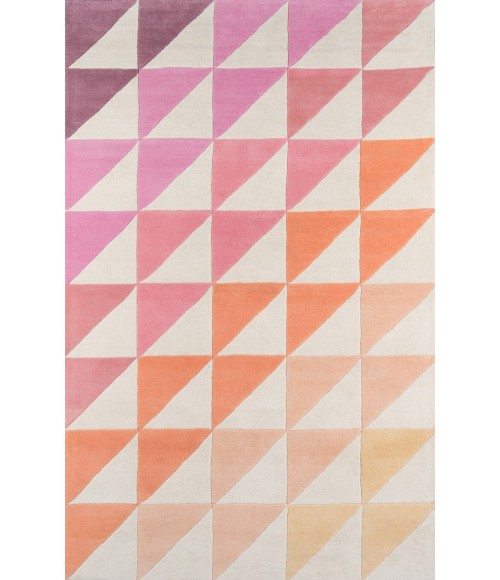 Momeni Delmar Area Rug DEL-6 Agatha Side Triangle Pink 2'3 X 8' Runner