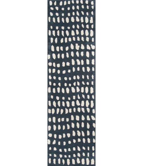 Momeni Delmar Area Rug DEL11 Boho Dots Blue 5' X 8'