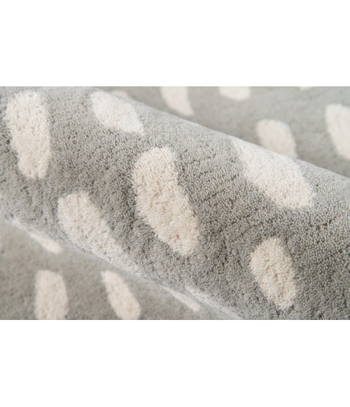 Momeni Delmar Area Rug DEL11 Boho Dots Grey 5' X 8'
