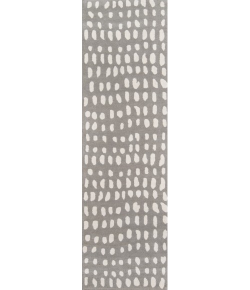 Momeni Delmar Area Rug DEL11 Boho Dots Grey 5' X 8'