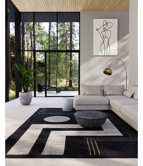 Momeni Edition EDI-3 Charcoal 3'10" X 5'7" Area Rug