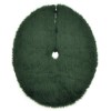 Momeni Furry Tree Skirt FTS-1 Green 5 ft. X 5 ft. Round Rug