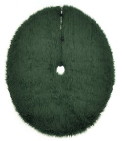 Momeni Furry Tree Skirt FTS-1 Green 5 ft. X 5 ft. Round Rug