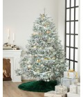 Momeni Furry Tree Skirt FTS-1 Green 5 ft. X 5 ft. Round Rug