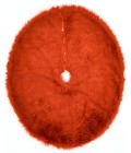 Momeni Furry Tree Skirt FTS-1 Red 5 ft. X 5 ft. Round Rug