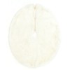 Momeni Furry Tree Skirt FTS-1 White 5 ft. X 5 ft. Round Rug