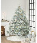 Momeni Furry Tree Skirt FTS-1 White 5 ft. X 5 ft. Round Rug