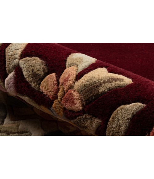Momeni Harmony India Area Rug HAI-7 Burgundy 6' X 6' Octagon