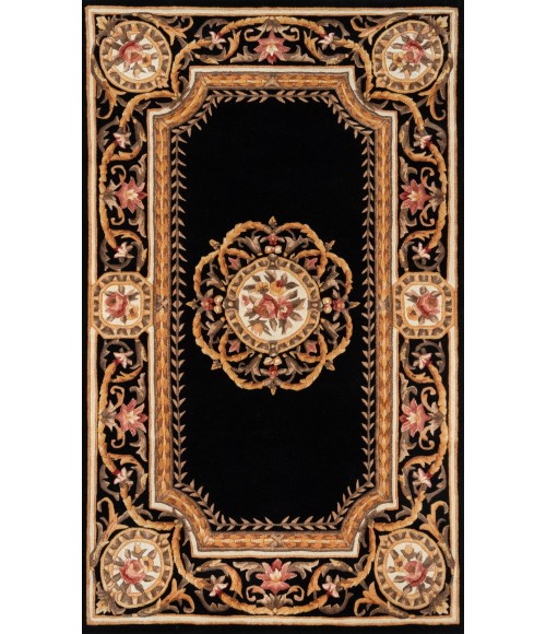Momeni Harmony India Area Rug HAI12 Black 6' X 6' Octagon