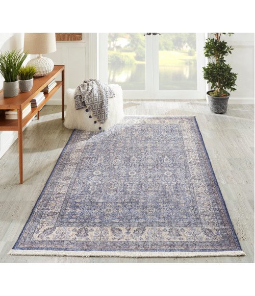 Momeni Helena HEL-4 Blue 2'6" X 8' Runner Area Rug