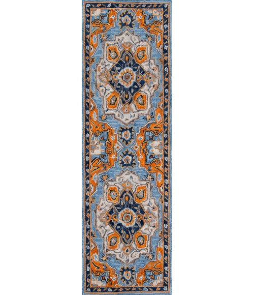 Momeni Ibiza Area Rug IBI-1 Blue 2'3 X 7'10 Runner