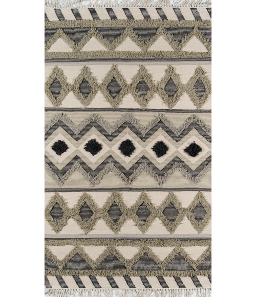 Indio Area Rug Momeni Indio Area Rug IND-4 Avalon Sage 3' X 5'