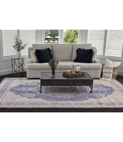 Momeni Isabella Area Rug ISA-1 Periwinkle 2' X 3'
