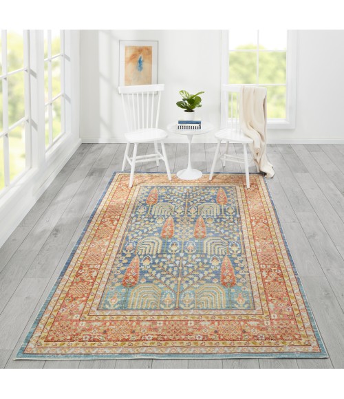 Momeni Isabella ISA-8 Blue 5'3" X 7'3" Area Rug