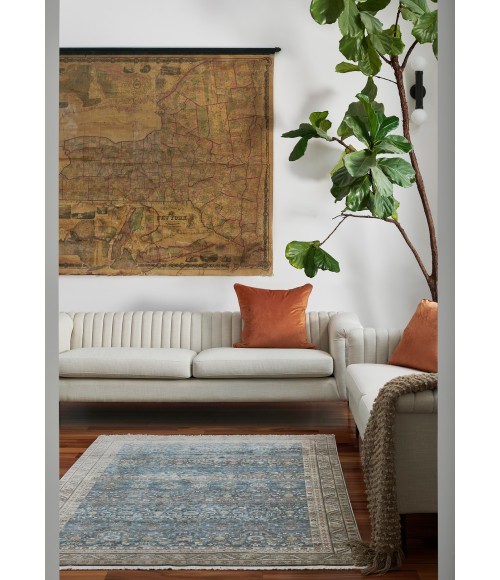 Momeni Izmir Area Rug IZ-08 Blue 5' X 7'9