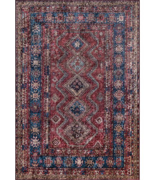 Karachi Area Rug Momeni Karachi Area Rug KAR-1 Burgundy 3'6 X 5'6