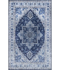 Momeni Karachi Kar-8 Blue Area Rug 3 ft. 6 in. X 5 ft. 6 in. Rectangle