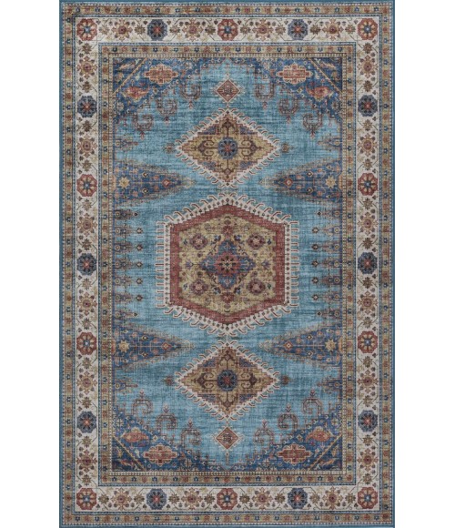 Momeni Karachi KAR10 Rug Momeni Karachi KAR10 Blue 6 ft. X 9 ft. Rectangle Rug