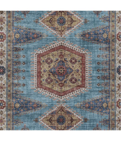 Momeni Karachi KAR10 Rug Momeni Karachi KAR10 Blue 6 ft. X 9 ft. Rectangle Rug