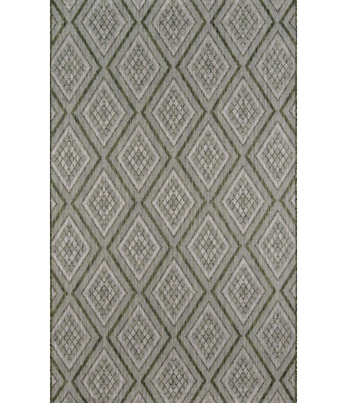 Momeni Lake Palace Area Rug LAK-1 Rajasthan Weekend Green 2'7 X 7'6 Runner