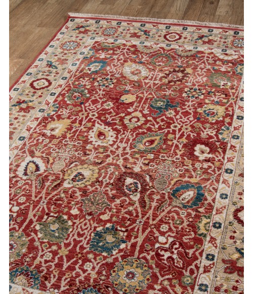 Momeni Lenox Area Rug LE-04 Red 5' X 5' Round
