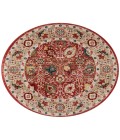 Momeni Lenox Area Rug LE-04 Red 5' X 5' Round