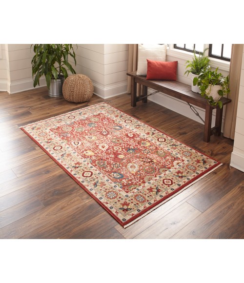Momeni Lenox LE-04 Red 7 ft. 6 in. X 9 ft. 6 in. Rectangle Rug