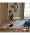 Momeni Lil Mo Whimsy Denim LMJ-4 5 ft. X 5 ft. Round Rug