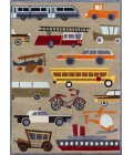 Momeni Lil Mo Whimsy Area Rug LMJ-8 Transportation Concrete 5' X 5' Round