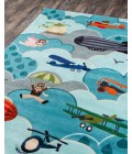 Lil Mo Whimsy Area Rug Momeni Lil Mo Whimsy Area Rug LMJ10 Aviator Sky 3' X 5'