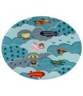 Lil Mo Whimsy Area Rug Momeni Lil Mo Whimsy Area Rug LMJ10 Aviator Sky 3' X 5'