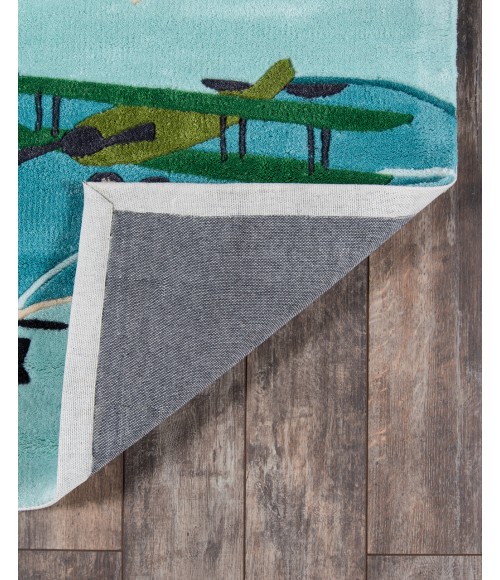 Lil Mo Whimsy Area Rug Momeni Lil Mo Whimsy Area Rug LMJ10 Aviator Sky 3' X 5'